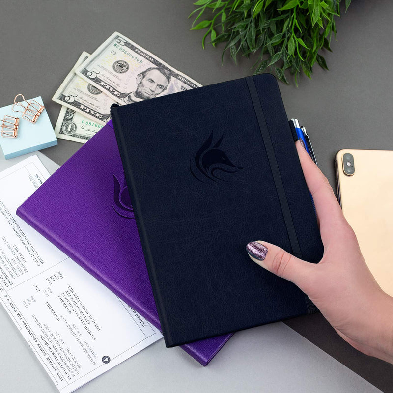 [Australia - AusPower] - Clever Fox Check Register – Deluxe Checkbook Log with Check & Transaction Registers, Bank Account Register Booklets for Personal and Work Use, A5 Hardcover - Dark Blue A5 (5.8'' x 8.3'') 