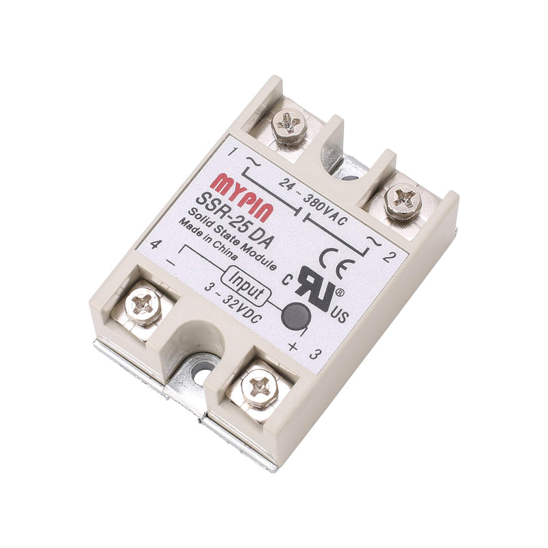 [Australia - AusPower] - PID Temperature Controller Meter Indicator, Jaybva Digital Programmable Universal Thermostat Fahrenheit and C Display SSR and Alarm Output 25A Solid State Relay Thermocouple Probe Included PID+25A SSR+K Sensor 