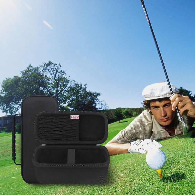 [Australia - AusPower] - BOVKE Carrying Case Compatible with Bushnell Wingman Golf GPS Bluetooth Speaker, Extra Mesh Pocket for Charging Cords and Accessories, Black + Inside Black Black + Inside Balck 