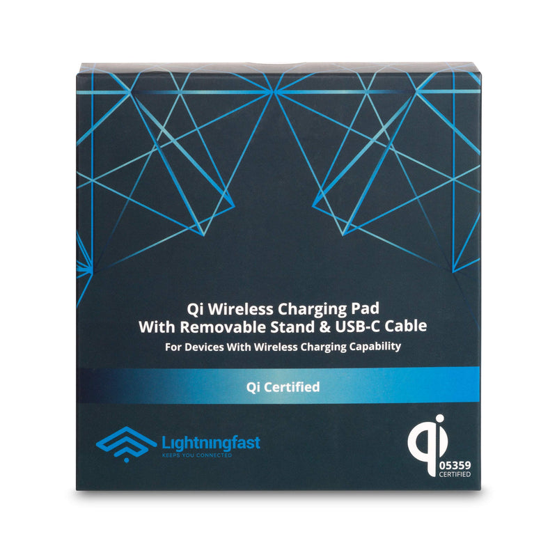 [Australia - AusPower] - Qi Certified Wireless Charging Pad - Metal Stand - Attractive Design - 5W/7.5W/10W Power - for iPhone 13 Pro Max, Samsung Galaxy S13, & Other Wireless Charging Enabled Devices - Effortless Charging 