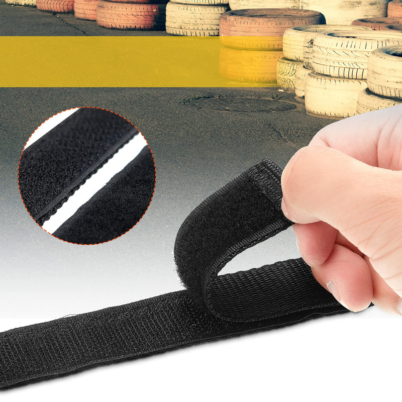 [Australia - AusPower] - 12 Pieces Adjustable Hoverboard Seat Attachment Straps Hoverboard Go Cart Strap Protector Hook and Loop Fastening Cable Hoverboard Replacement Straps for Kart Accessories Self Balance (19.68 Inches) 