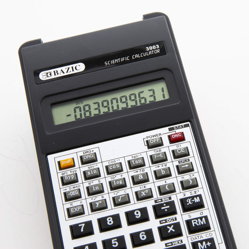 [Australia - AusPower] - BAZIC Scientific Calculator 56 Function w/Flip Cover, Engineering Calculators LCD Display, for Student Professional, Silver Black, 1-Pack 