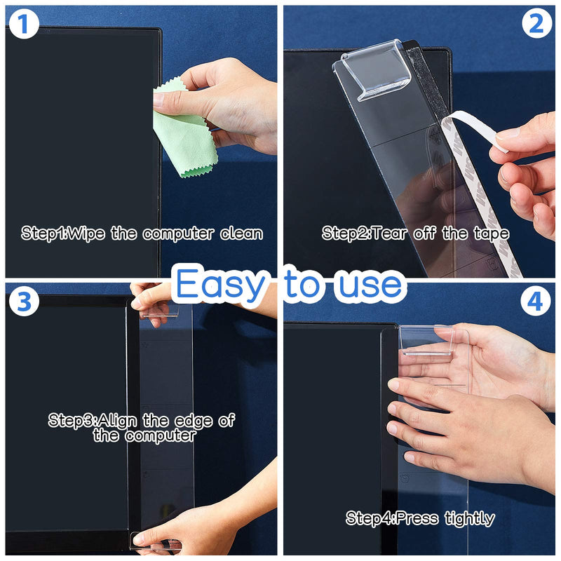 [Australia - AusPower] - Computer Monitor Memo Board Sticky Board Note Board Office Decor Office Decor for Women Transparent Memo Board Phone Holder Board for Monitors Screen Cabinets, Left and Right (2 Pieces) 2 