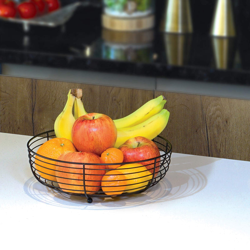 [Australia - AusPower] - CAXXA Countertop Fruit Bowl, Wire Basket for Fruits, Breads, Vegetables ,Snacks, BLACK 