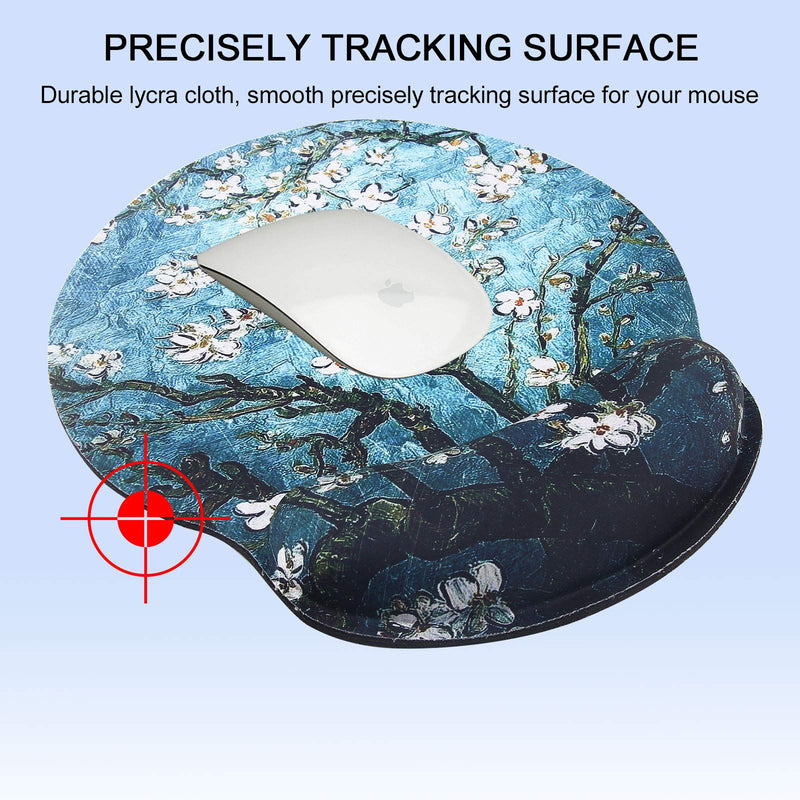 [Australia - AusPower] - Mouse Pads for Computers Van Gogh Ergonomic Memory Foam Nonslip Wrist Support-Lightweight Rest Mousepad for Office,Gaming,Computer, Laptop & Mac,Pain Relief,at Home Or Work 
