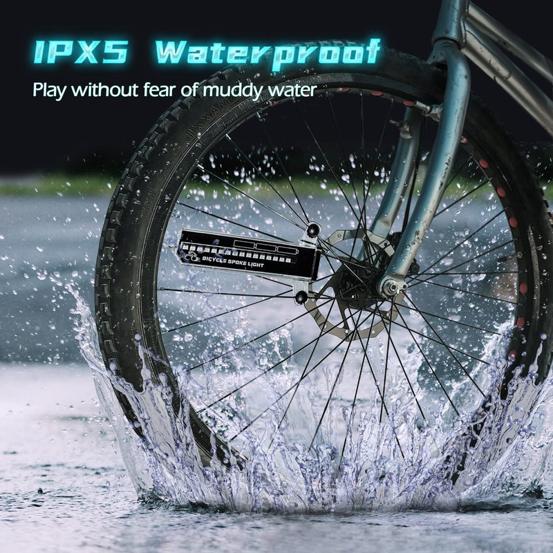 [Australia - AusPower] - PRUNUS Rechargeable LED Bike Wheel Lights.Waterproof Bicycle Spoke Lights with Rechargeable Batteries.for Safe Cycling,for Kids Girls Boys Adults Mountain Bike BMX Bike Folding Bike long*2 