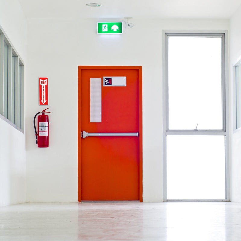 [Australia - AusPower] - Fire Extinguisher Sign, Safety Sticker Signs - 12 Pack - 4" X 12" - 5 Mil Vinyl - Bright Red and White Colors - Durable Self Adhesive, Weatherproof and UV Protected - Ideal for Home, Office or Boat 12 Pack - 12 by 4 Inch 