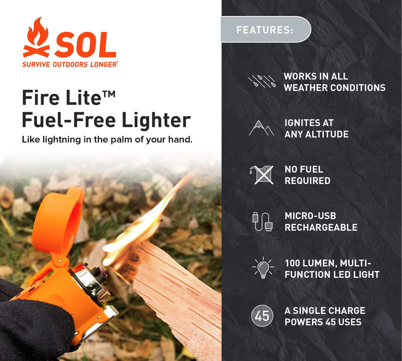[Australia - AusPower] - S.O.L. Fire Lite Fuel Free Rechargeable Lighter 