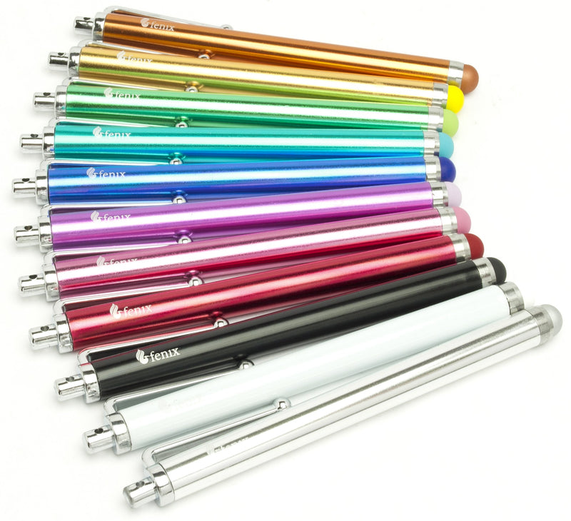 [Australia - AusPower] - Fenix - Pack of Eleven Rainbow Universal Stylus Pen with Soft Rubber Tip for iPhone 4/5/5c/6/6+, iPad/iPad Air/iPad Mini, Samsung Galaxy S4/S5/S6/Edge, Kindle Fire, Surface Pro and Much More 