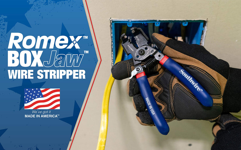 [Australia - AusPower] - Southwire - 65172140 SNM1214HH-US ROMEX BOXJaw Wire Stripper, Dual Wire Cutter Strips both 12/2 & 14/2 Romex NMB JACKETS and 12 and 14 AWG Solid Wire 