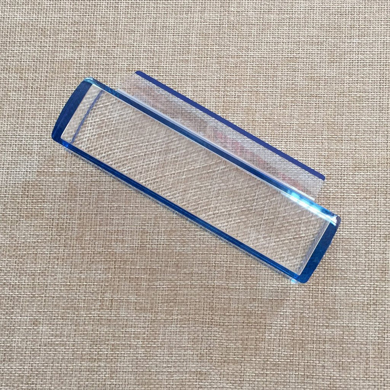 [Australia - AusPower] - 6 inch 5X Blue Raised Domed Bar Magnifier with Reading Tracking Line Optical Tool Bar Magnifying Glass 
