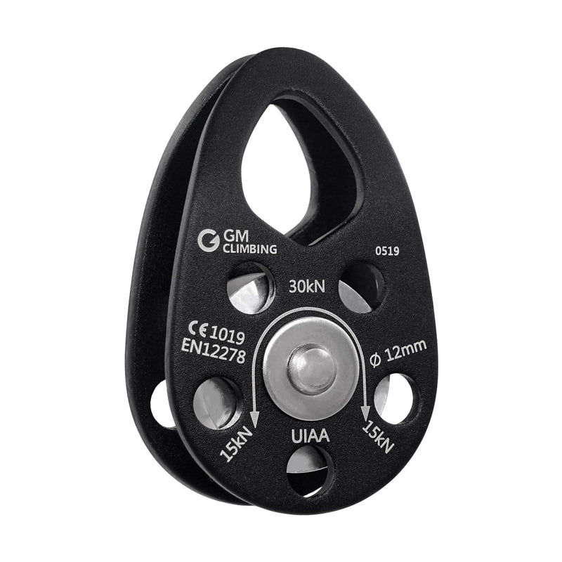 [Australia - AusPower] - GM CLIMBING UIAA Certified 30kN Swing Cheek Micro Pulley Black General Purpose One unit 