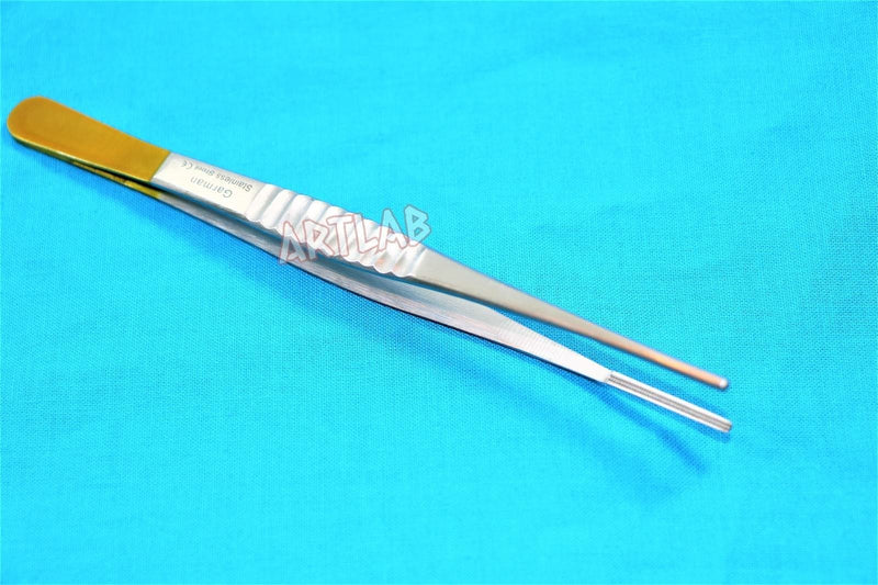 [Australia - AusPower] - New German DEBAKEY Artery ATRAUMATIC Tissue Forceps W/Gold Handle 6" Excellent (CYNAMED) 