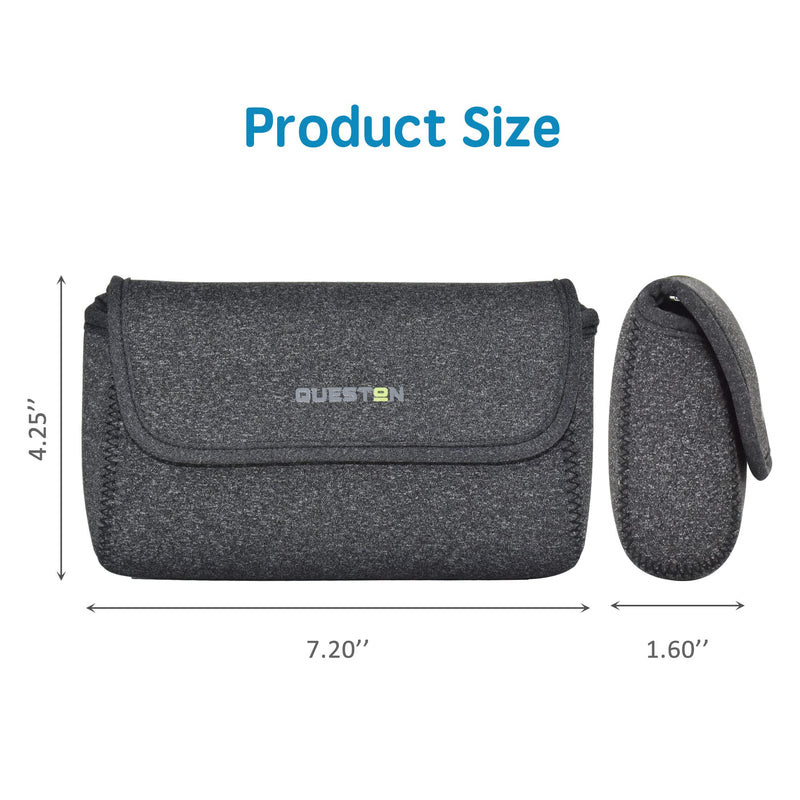 [Australia - AusPower] - QUESTON Storage Pouch Bag Cases for Accessories MacBook Laptop Power Adapter, Wireless Mouse, iPhone Chargers, Cellphone, Power Bank, Cord, Travel Cable Electronic Organizer (Deep Gray) Medium Deep gray/blue 