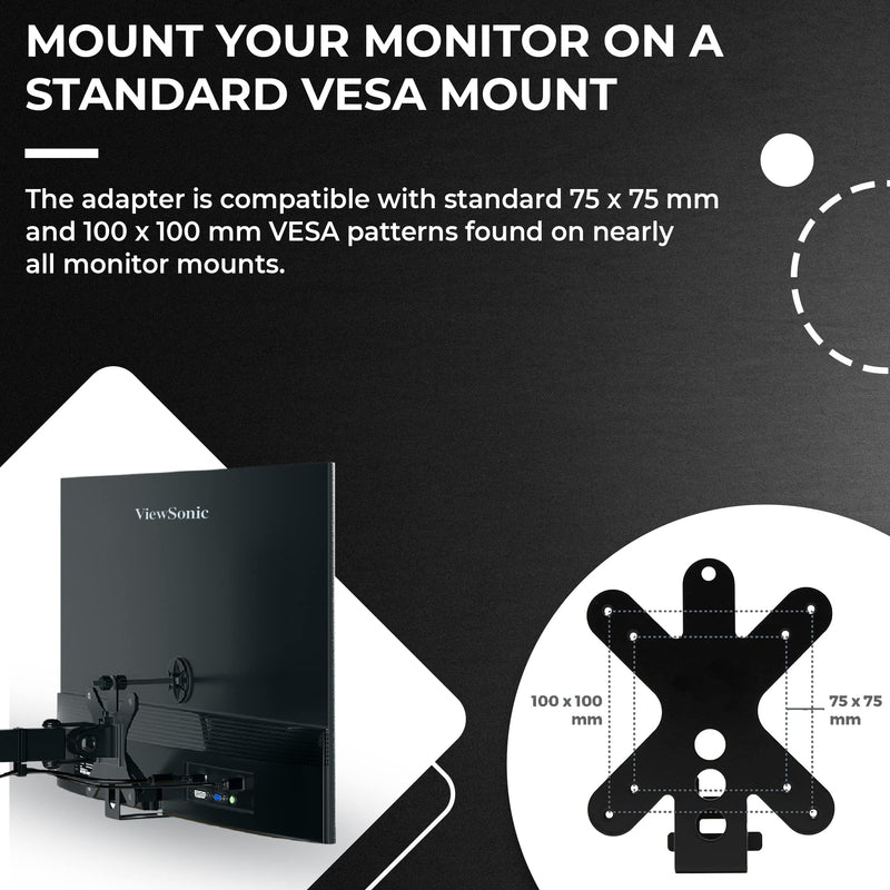[Australia - AusPower] - VESA Mount Adapter for Viewsonic Models VX2776-smhd, VX2476-smhd, VX2376-smhd, and VX2276-smhd - by HumanCentric 