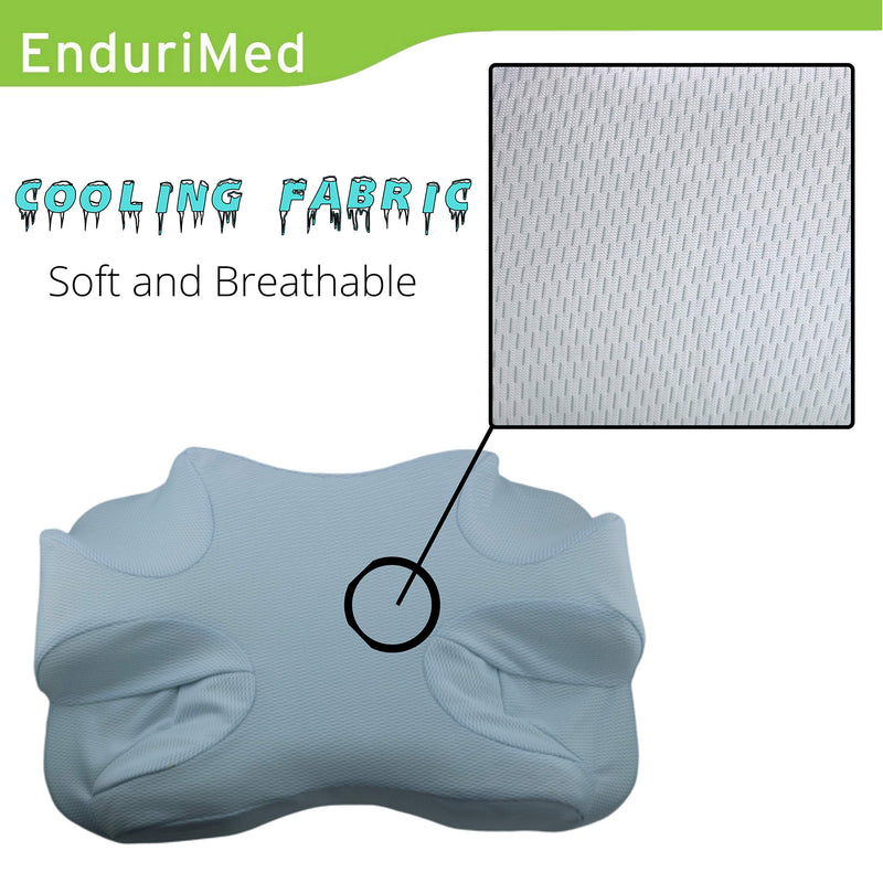 [Australia - AusPower] - Pillow Case for Use with Endurimed CPAP Comfort Pillow - Cooling Fabric, Blue - Cooling Fabric, White - Breathable and Cooling for Comfortable Sleep 
