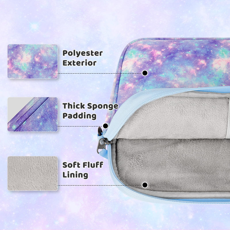 [Australia - AusPower] - Choco Mocha Tablet Bag for Kids（10inch & 12.5inch） 12.5inch（12.5 x 9.8 x 1.3） Starry Sky-Purple 12.5inch 