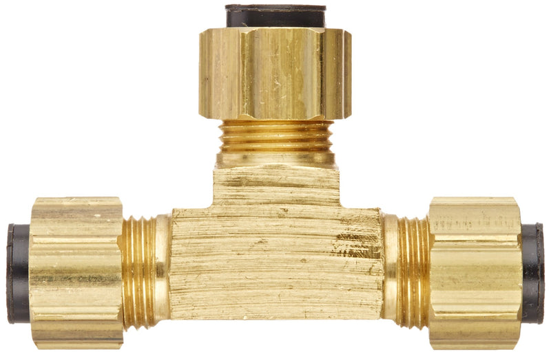 [Australia - AusPower] - Eaton Weatherhead 1264X6 Brass CA360 Polyline Flareless Brass Fitting, Union Tee, 3/8" Tube OD 