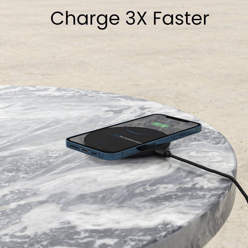 [Australia - AusPower] - Techsmarter 15W Fast Charging Wireless Charger Pad. Compatible with iPhone 13, 12, 11, X, XR, XS, 8 Samsung Galaxy S21, S20, S10, S9, S8, S7, S6, Note 10, 20 