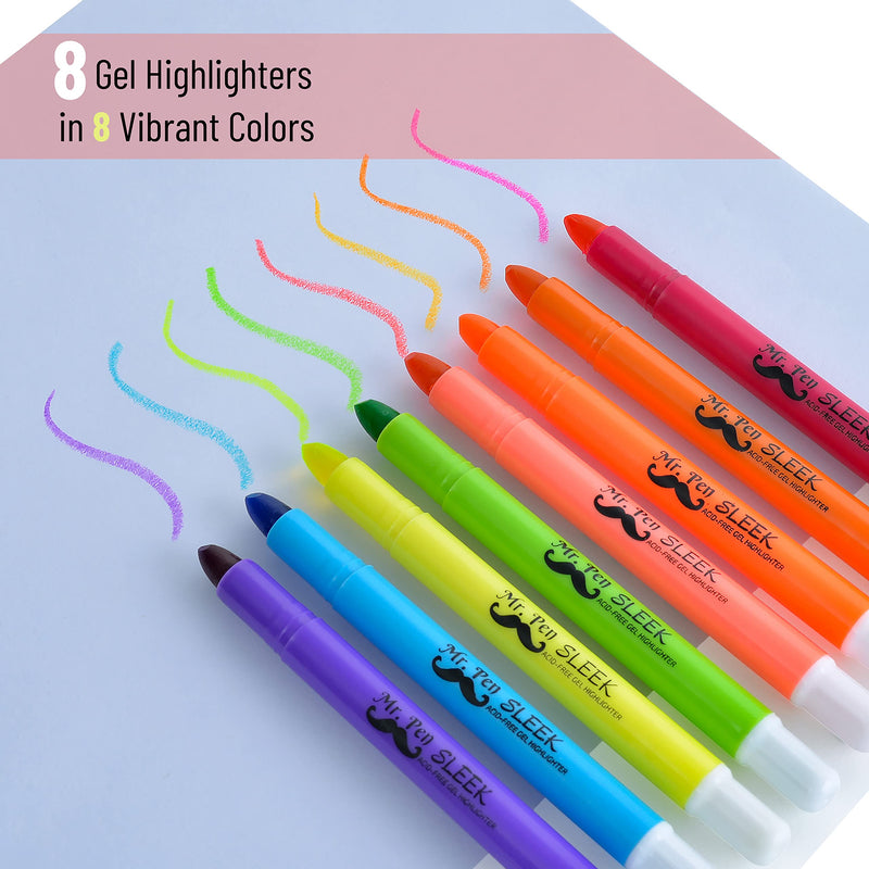 [Australia - AusPower] - Mr. Pen No Bleed Gel Highlighter, Bible Highlighters, Assorted Colors, Pack of 8 