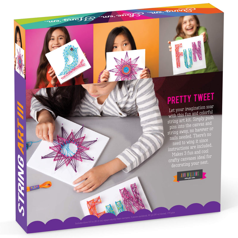 [Australia - AusPower] - Craft-tastic DIY String Art – Craft Kit for Kids – Everything Included For 3 Fun Arts & Crafts Projects – Bird Series DIY String Art: Bird Edition 