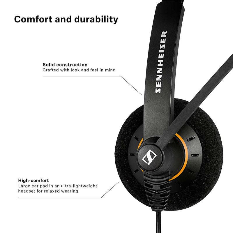 [Australia - AusPower] - Sennheiser SC 30 USB ML (504546) - Single-Sided Business Headset | For Skype for Business | with HD Sound, Noise-Cancelling Microphone, & USB Connector (Black) 