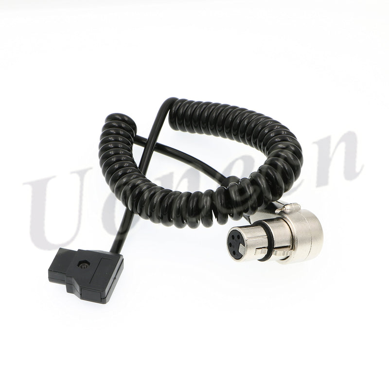 [Australia - AusPower] - For ARRI ALEXA Camera Cable Right Angle 90 Degree XLR 4 Pin Female to D-tap Power Spring Cable for Supply Battery Adapter 