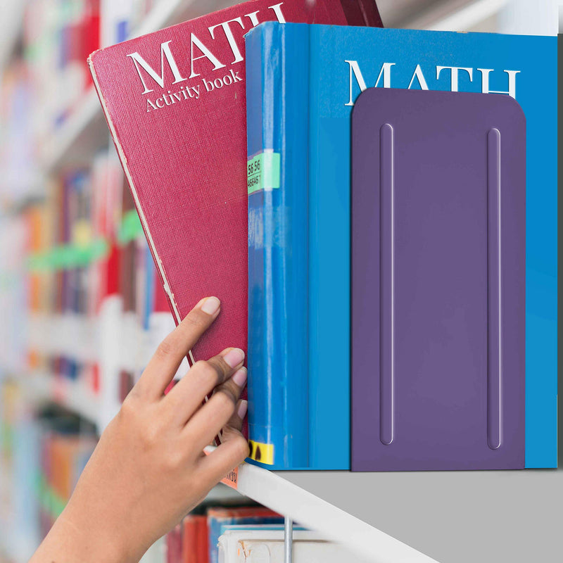 [Australia - AusPower] - Acrimet Jumbo Premium Metal Bookends 9" (Heavy Duty) (Purple Color) (1 Pair) 