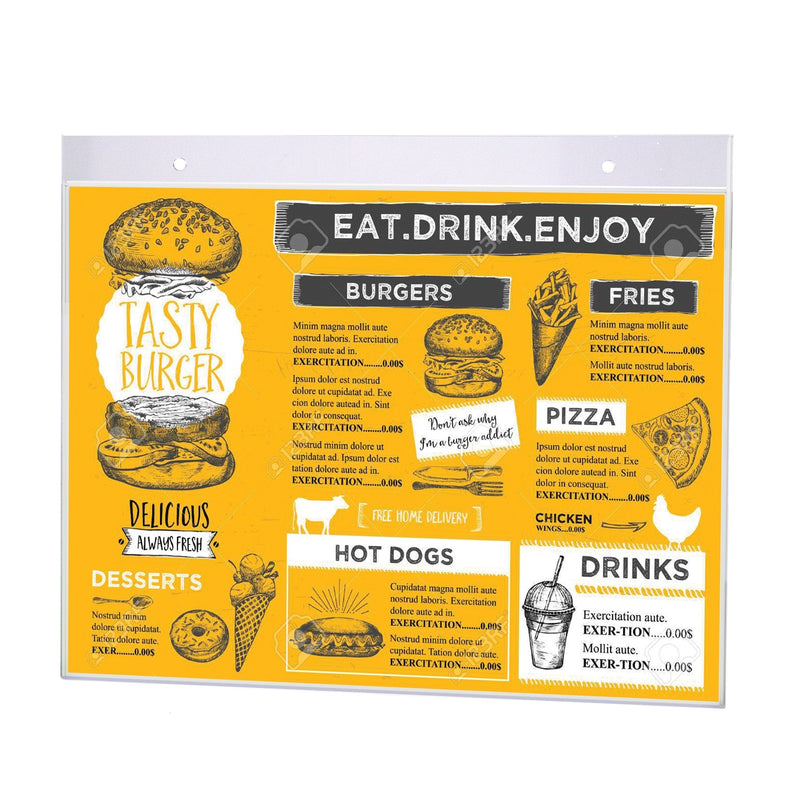 [Australia - AusPower] - Nu-Dell 11" x 8.5" Horizontal Wall Mount Sign Holder, Clear 11-inch x 8.5-inch 