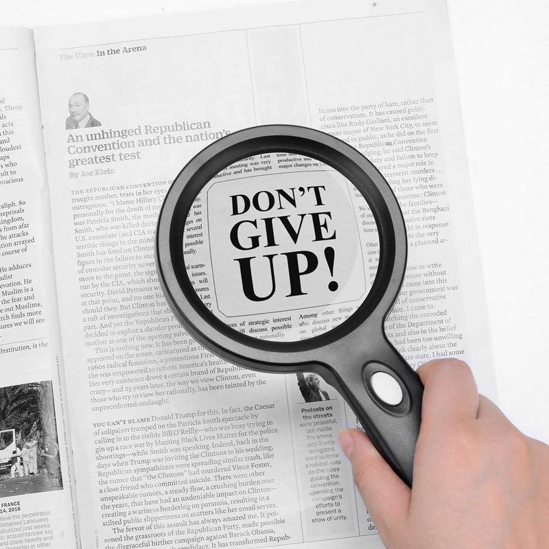 [Australia - AusPower] - Magnifying Glass with Light, 10X Handheld Large Magnifying Glass 12 LED Illuminated Lighted Magnifier for Macular Degeneration, Seniors Reading, Soldering, Inspection, Coins, Jewelry, Exploring 