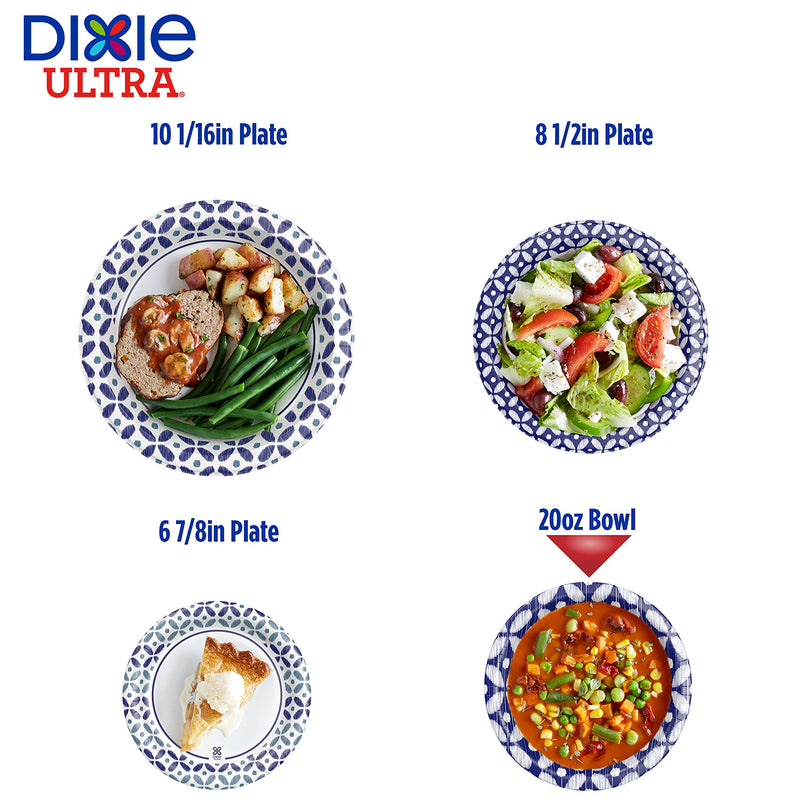 [Australia - AusPower] - Dixie Ultra Paper Bowls, 20oz, Dinner or Lunch Size Printed Disposable Bowls, 26 Count (1 Pack of 26 Bowls) 26 Count (Pack of 1) 