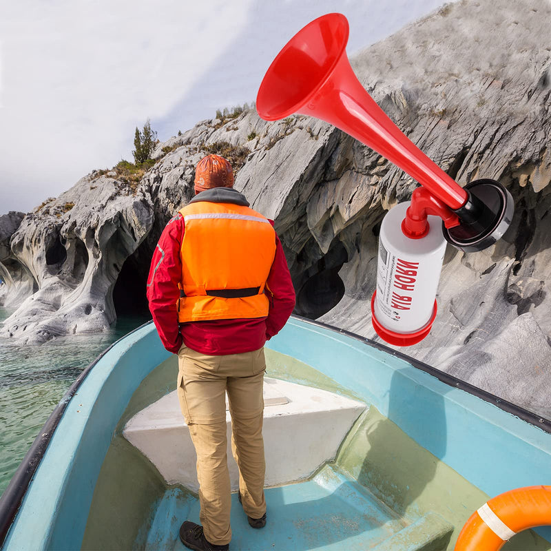 [Australia - AusPower] - AOLIHAN Handheld Air Horn, Aluminum+ABS Portable Handheld Air Pump Horn, Loud Noise Maker Safety Horn for Boats Cars Sporting Events Camping Universal Reusable Eco-Friendly 