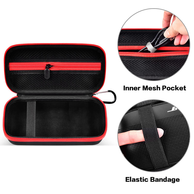 [Australia - AusPower] - Case Compatible with New Bose SoundLink Flex Bluetooth Portable Speaker, Travel Wireless Waterproof Speaker Carrying Storage Holder Bag for USB Cable, Charger(Box Only) Red 