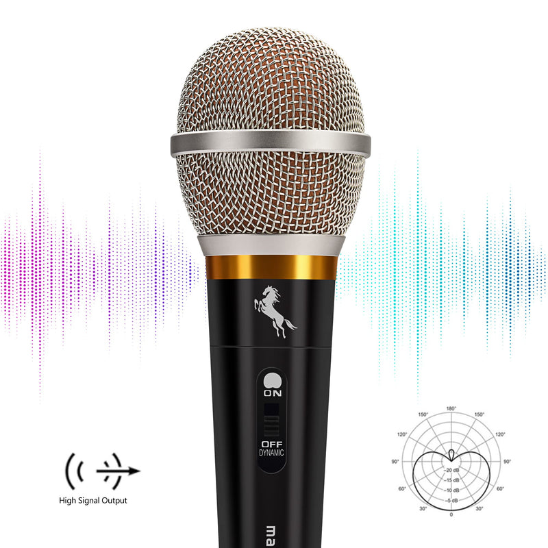 [Australia - AusPower] - Marengo Dynamic Vocal Microphone for Karaoke Speaker,Wired Handheld Mic with On and Off Switch and 13ft Detachable Cable 