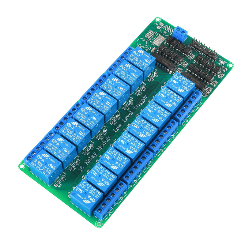 [Australia - AusPower] - ALAMSCN 16 Channel DC 5V Relay Module with Optocoupler Low Level Trigger Expansion Board for Smart Control Switch 