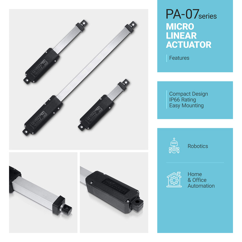 [Australia - AusPower] - PROGRESSIVE AUTOMATIONS Micro Linear Electric Actuator 12V. (0.5 in. 5 lbs.) with Brushed DC Motor. Durable & Compact Stroke for Remote Controls (RC), Robotics, Home Automation. PA-07-050-5 0.5 in. 