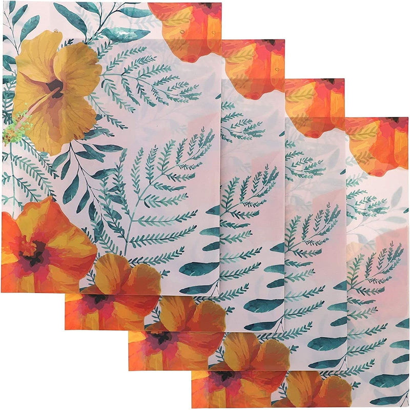 [Australia - AusPower] - Decorative 2-Pocket Folders, Plastic, Letter Size, 3 Floral Designs (12 Pack) 