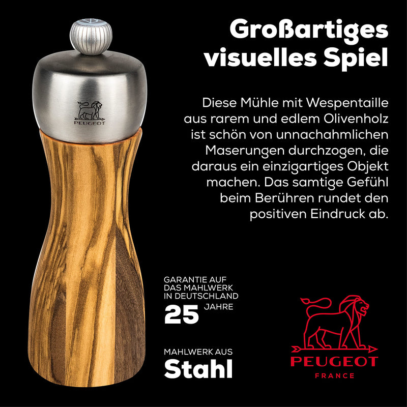 [Australia - AusPower] - Peugeot Classic Fidji Salt Mill, Olive Wood 6 inch 