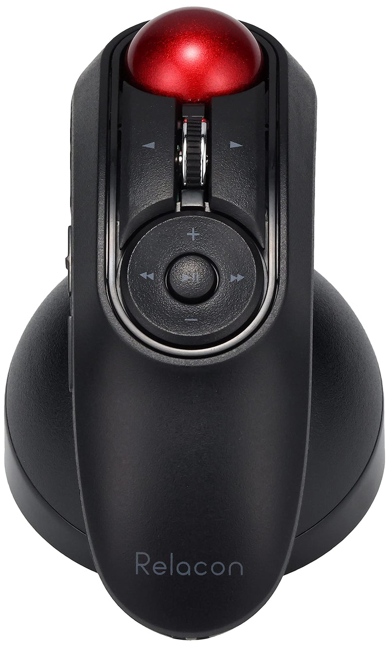 [Australia - AusPower] - ELECOM 2.4GHz Wirelss Handheld Thumb Control Trackball Mouse, Ergonomic Design,10-Button Function with Smooth Tracking, Optical Gaming Sensor, Left Right Handed Mice, for Windows and Mac (M-RT1DRBK 