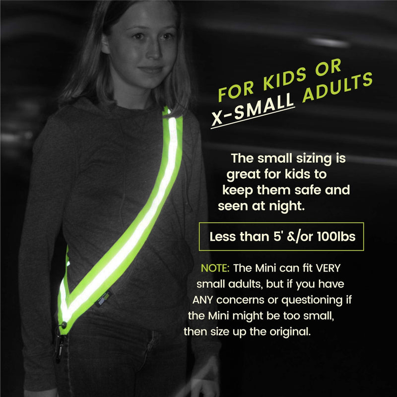 [Australia - AusPower] - MOONSASH > Made in USA > The Original Reflective Sash for Walking at Night/e-Bikes/Scooters > Reversible, Stylish, Practical > Ditch The Belts, Bands & Vests > Men, Women & Kids > in Yellow & Black 