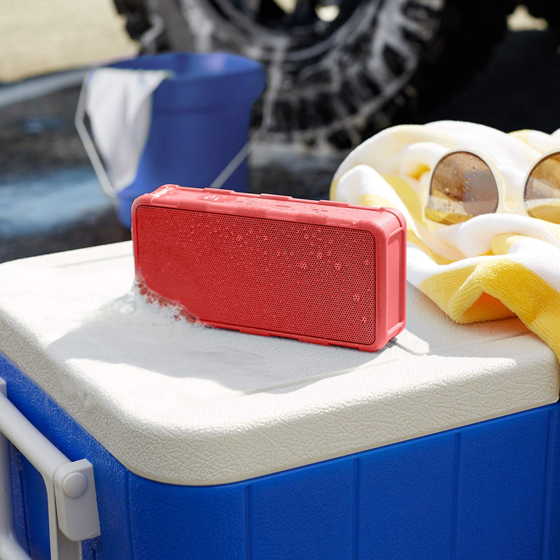 [Australia - AusPower] - Amazon Basics Portable Outdoor IPX5 Waterproof Bluetooth Speaker - Red, 5W 