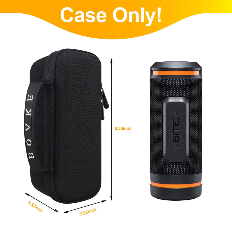 [Australia - AusPower] - BOVKE Carrying Case for Bushnell Wingman Golf GPS Bluetooth Speaker, Extra Mesh Pocket for Charging Cords and Accessories, Black 