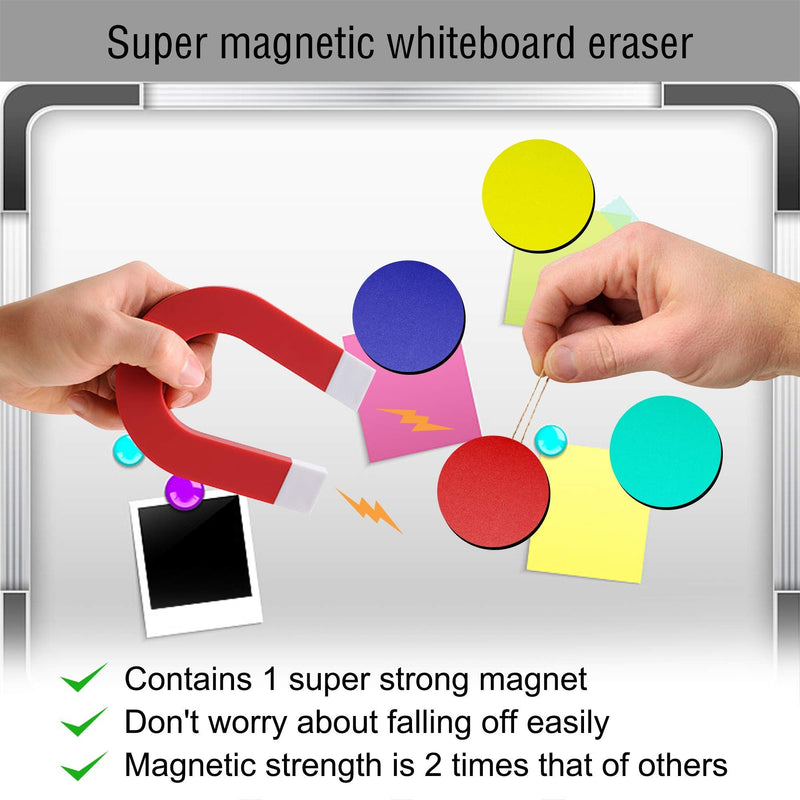 [Australia - AusPower] - Mini Dry Erase Erasers, IHPUKIDI 48 Pack Magnetic Whiteboard Dry Erasers Chalkboard Cleaner Wiper for Kids and Classroom Teacher Supplies, Home and Office (2 x 2 Inch) 48pack-4 Colors 