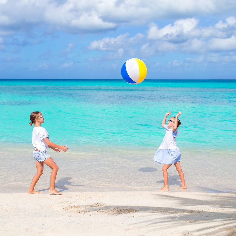 [Australia - AusPower] - Beach Balls [3 Pack] 20" Inflatable Beach Balls for Kids - Beach Toys for Kids & Toddlers, Pool Games, Summer Outdoor Activity - Classic Rainbow Color by 4E's Novelty 