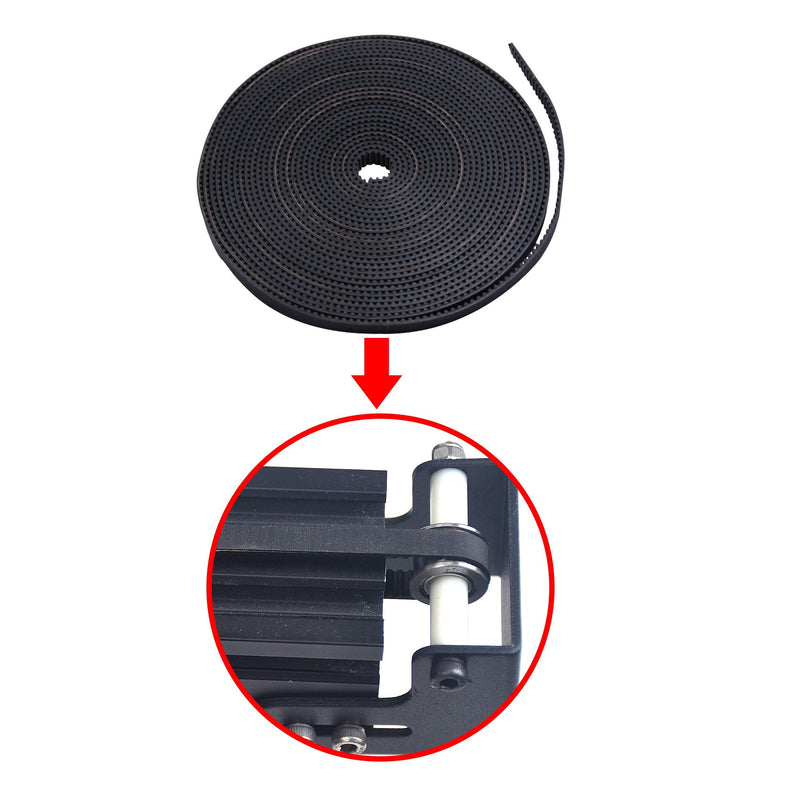 [Australia - AusPower] - HICTOP 3D Printer Belt 5 Meters GT2 Belt 2mm Pitch 6mm Wide for Creality Ender 3 3 Pro Ender 5 CR-10 10S Anet A8 CNC and Other 3D Printers 