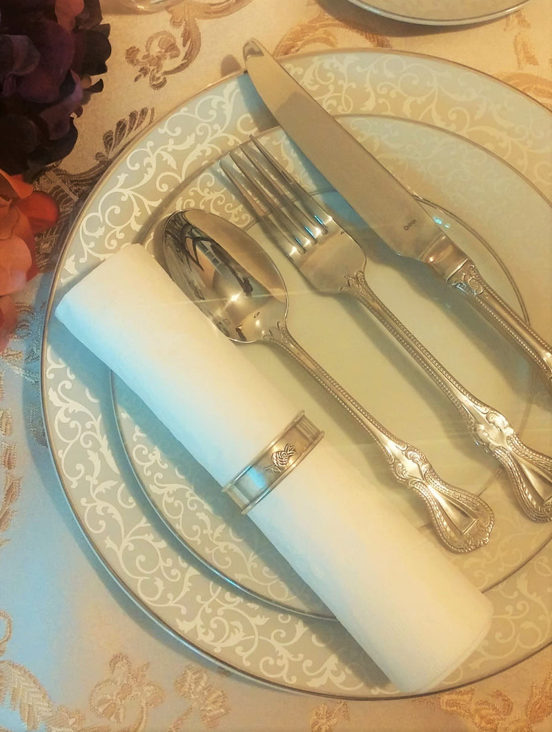 [Australia - AusPower] - Lillian Tablesettings Premium White Napkins, Large Dinner Napkin, 3 Ply Paper White, 75 count 