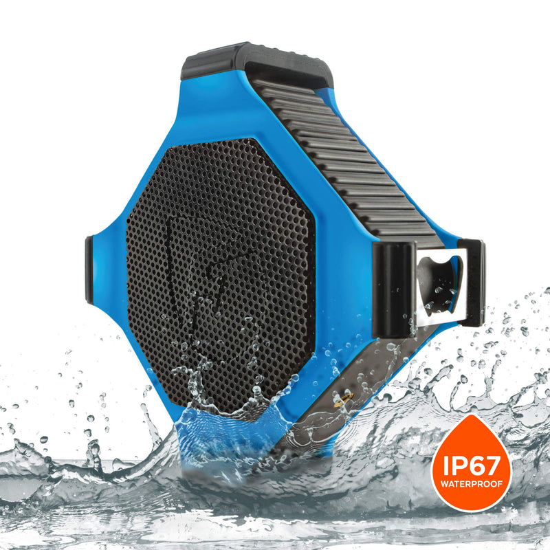 [Australia - AusPower] - ECOXGEAR EcoEdge GDI-EXEDGE302 Rugged Waterproof Floating Portable Bluetooth Wireless 20 Watt Smart Speaker with Built-in Bottle Opener (Electric Blue) 