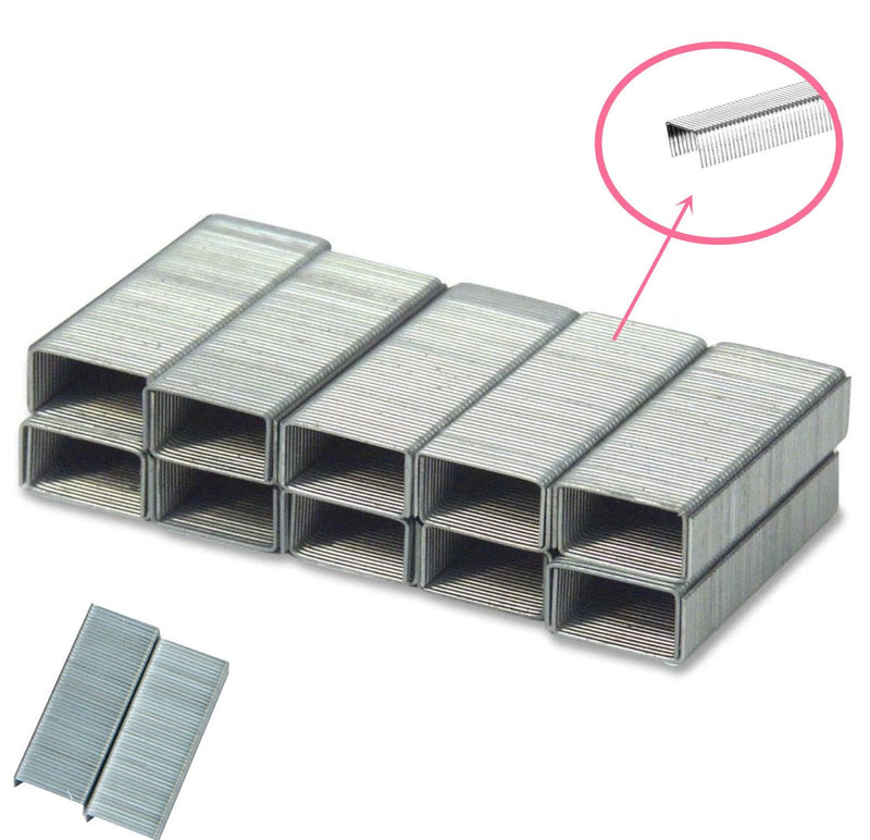 [Australia - AusPower] - Y&Y Star No. 10 Mini Premium Staples for Staplers,10,000pcs (Total 10box,1,000 Per Box) (10,000pcs) 