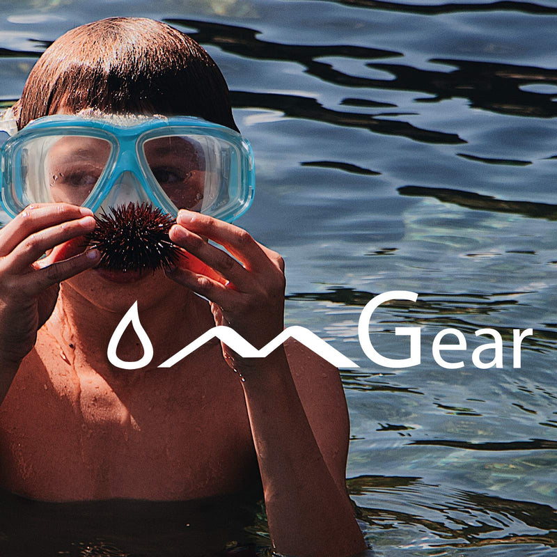 [Australia - AusPower] - OMGear Goggles Kids Swimming Silicone Swim Mask Snorkeling Gear for Kids Tempered Glass Snorkel Goggles with Nose Cover Scuba Diving Goggles with Cute Neoprene Mask Strap Cover Aqua 