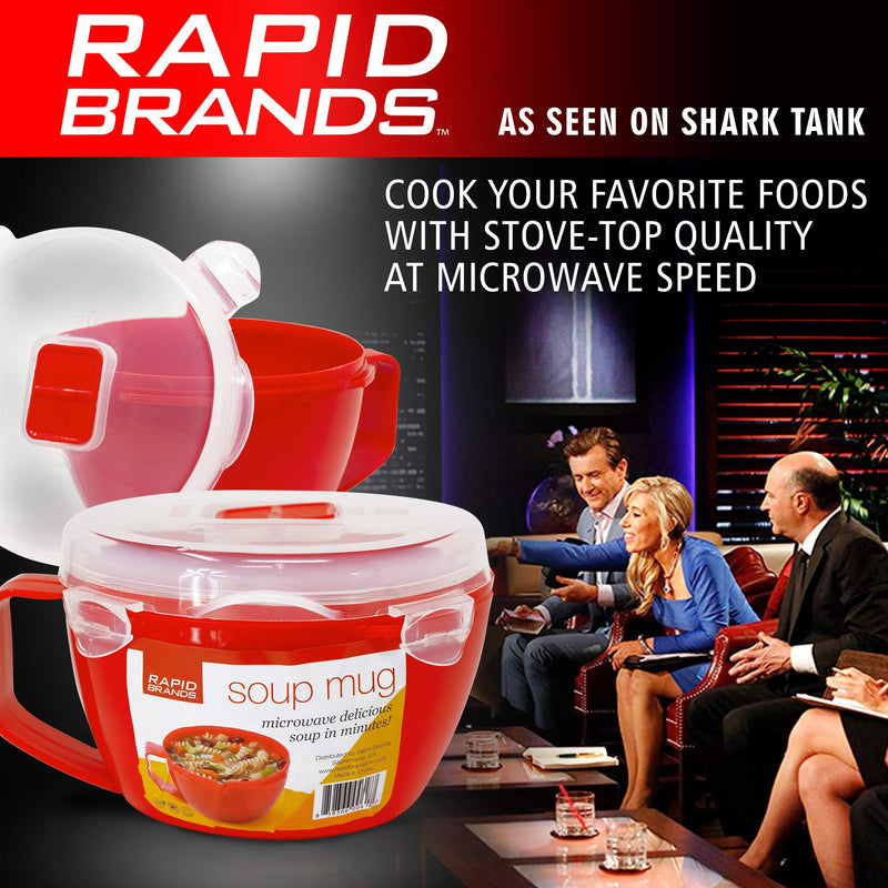 [Australia - AusPower] - Rapid Soup Mug | Microwave Soup & Noodles in Minutes | Perfect for Dorm, Small Kitchen, or Office | Dishwasher-Safe, Microwaveable, & BPA-Free 